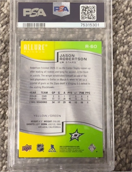 2021 Upper Deck Allure #R-60 Jason Robertson — front