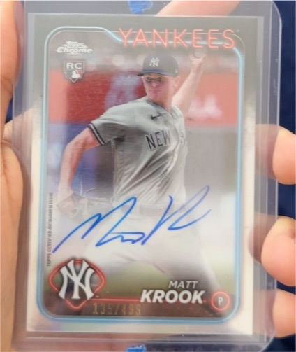 2024 Topps Chrome #RA-MK Matt Krook Rookie Autographs — front