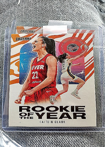 2024 Panini Instant WNBA #CCROY-A Caitlin Clark Rookie of the Year — front