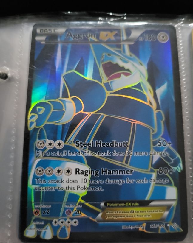 2015 Pokémon XY Primal Clash #153 Aggron EX — front