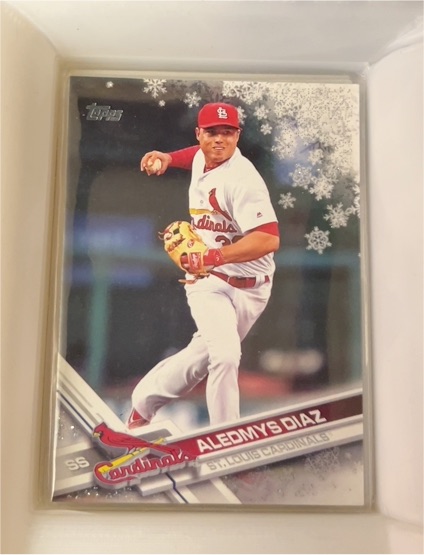 2017 Topps Walmart Holiday Snowflake Metallic #HMW168 Aledmys Diaz — front