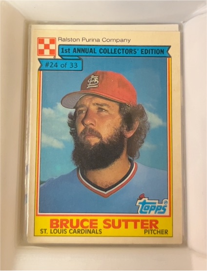 1984 Topps Ralston Purina #24 Bruce Sutter — front