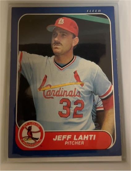 1986 Fleer #40 Jeff Lahti — front