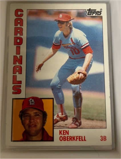 1984 Topps #102 Ken Oberkfell — front