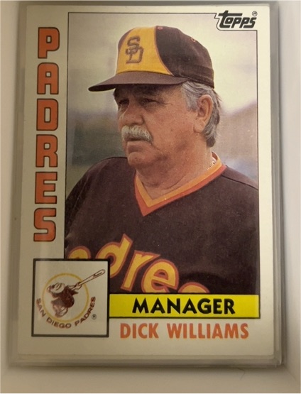 1984 Topps #742 Dick Williams — front