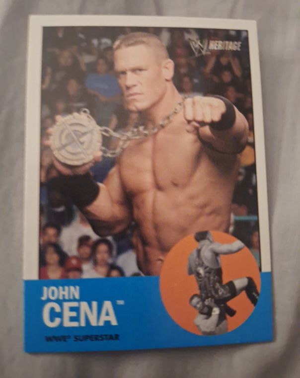 2006 Topps Heritage II WWE #W1 John Cena — front