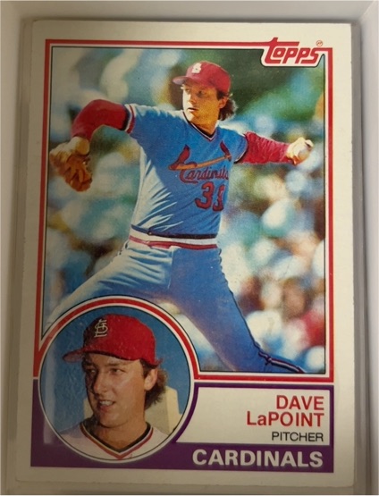 1983 Topps #438 Dave LaPoint — front