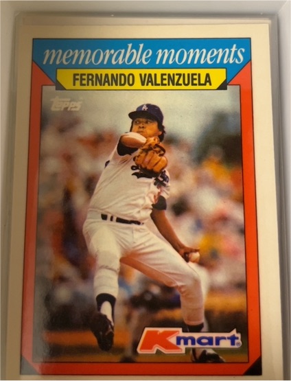 1988 Topps Kmart Memorable Moments #31 Fernando Valenzuela — front