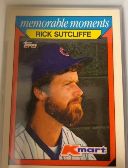 1988 Topps Kmart Memorable Moments #30 Rick Sutcliffe — front