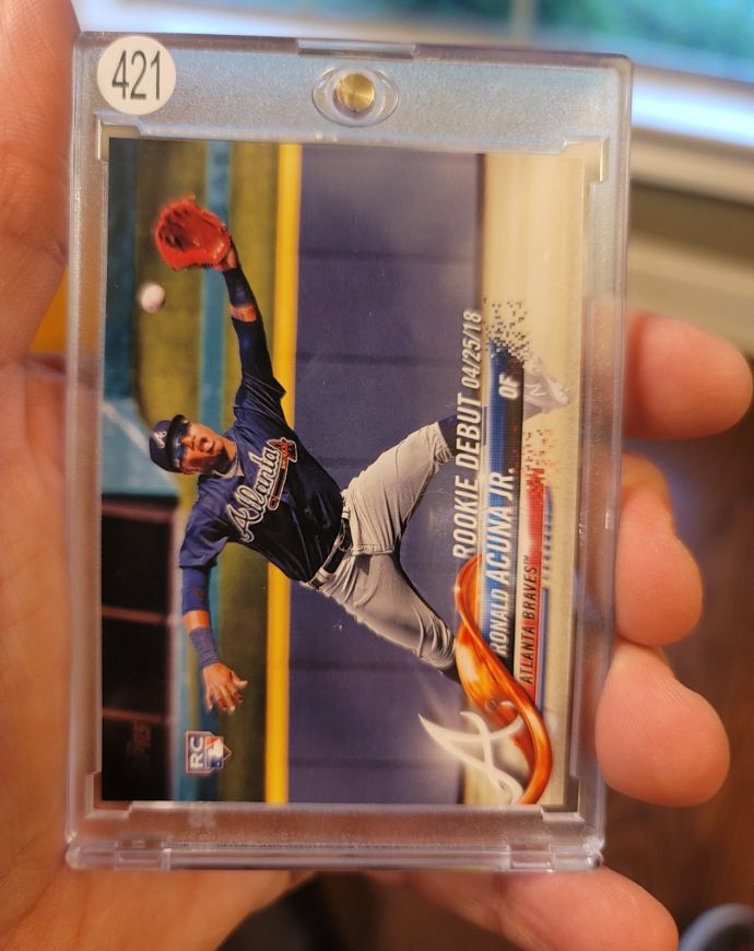 2018 Topps Update #US252 Ronald Acuna Jr. Rookie Debut — front