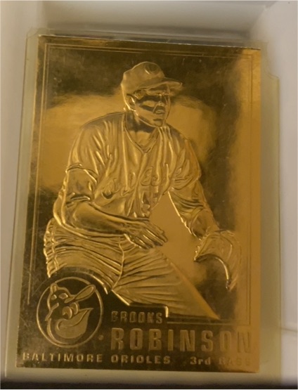 1996 Danbury Mint 22kt Gold #11 Brooks Robinson — front