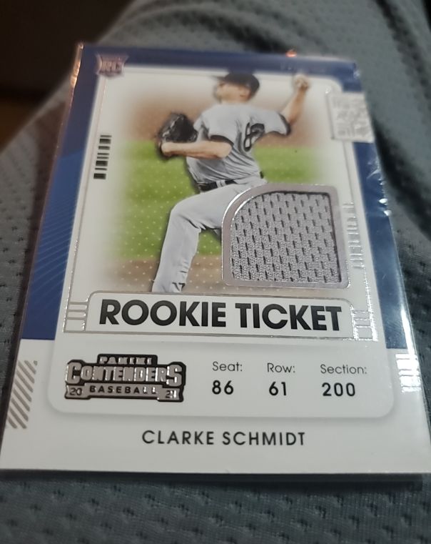 2021 Panini Contenders Rookie Ticket #132 Clarke Schmidt — front