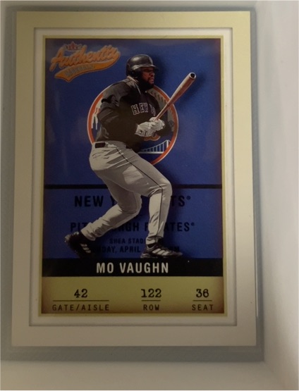 2002 Fleer Authentix #122 Mo Vaughn — front