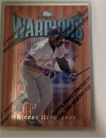 1997 Topps Finest #63 Rickey Henderson — front