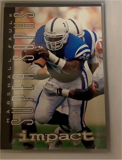 1995 SkyBox Impact #160 Marshall Faulk — front