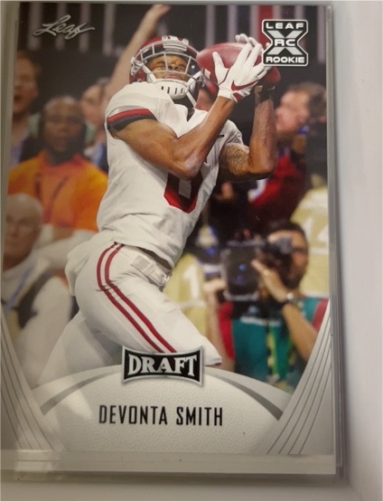 2021 Leaf Draft #26 DeVonta Smith — front
