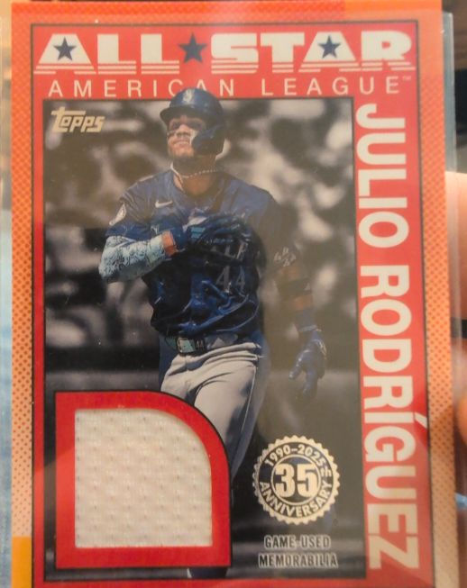 2025 Topps Series 2 90ASR-JRO Julio Rodriguez 1990 All-Stars Relic — front