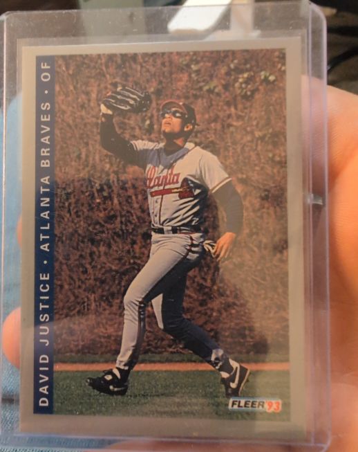 1993 Fleer #367 David Justice — front