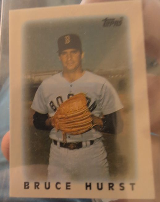 1986 Topps Major League Leaders Minis #6 Bruce Hurst — front