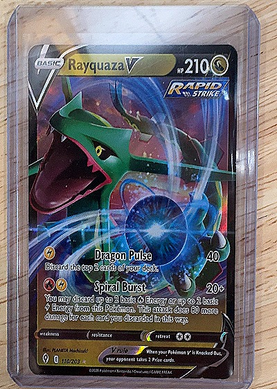 2021 Pokémon Evolving Skies #110 Rayquaza V — front