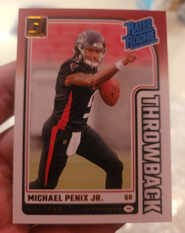 2024 Panini Donruss Rated Rookies Throwbacks #3 Michael Penix Jr. — front