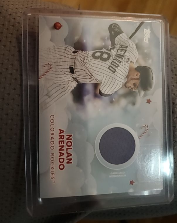 2020 Topps Holiday Nolan Arenado Relic — front