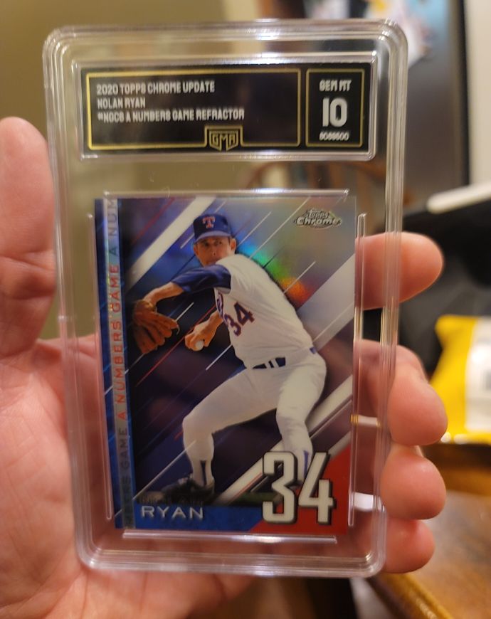 2020 Topps Chrome Update #NOCC Nolan Ryan A Numbers Game Refractor — front