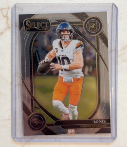 2024 Panini Select #221 Bo Nix Rookie Club Level Denver Broncos — front