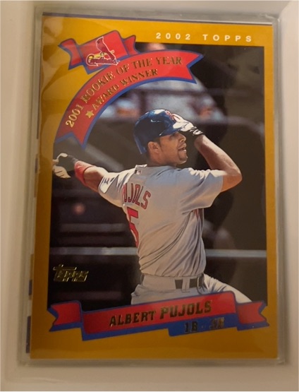 2002 Topps #719 Albert Pujols 2001 Rookie of the Year Award Winner — front
