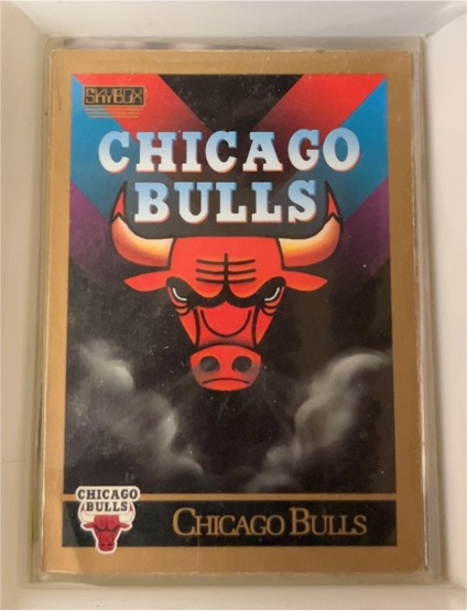 1990 Skybox #331 Chicago Bulls Checklist — front