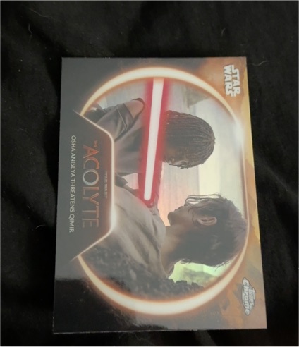 2025 Topps Chrome Star Wars #AC-14 The Acolyte Osha Aniseya Threatens Qimir — front