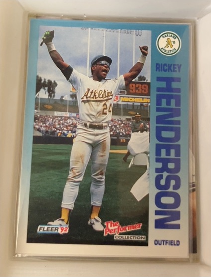 1992 Fleer The Performer Collection #17 Rickey Henderson — front
