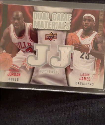 2009-10 Upper Deck Dual Game Materials #DG-ML Michael Jordan LeBron James — front