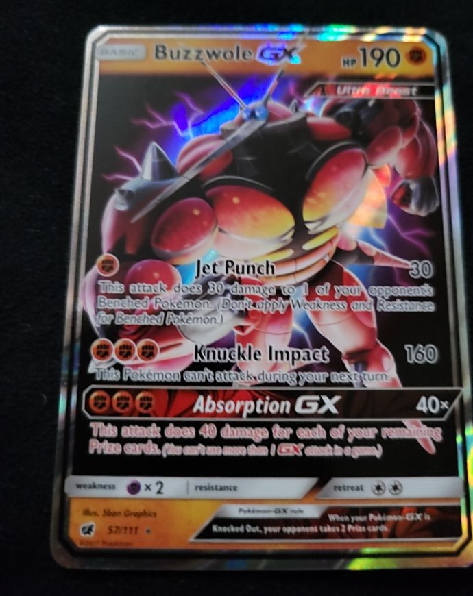 2017 Pokémon Sun & Moon Crimson Invasion #57 Buzzwole GX — front