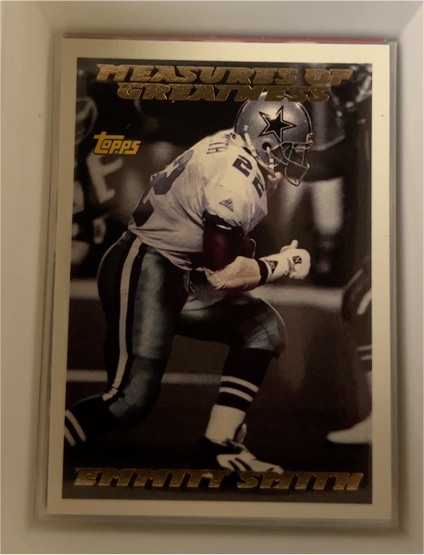 1994 Topps #611 Emmitt Smith Measures of Greatness — front