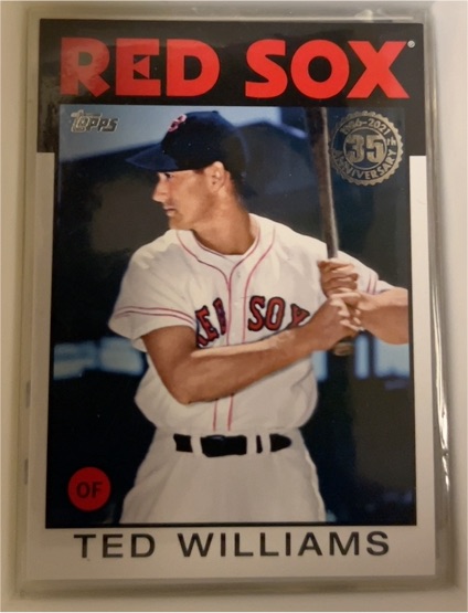 2021 Topps Update #86B-24 Ted Williams 1986 Topps 35th Anniversary Baseball Card — front