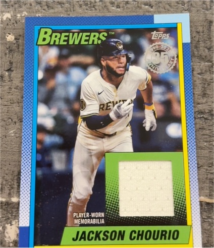 2025 Topps Series 2 1990 Topps Baseball Relics #90R2-JC Jackson Chourio — front