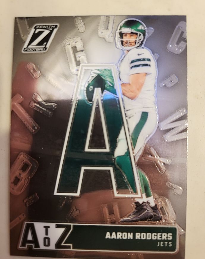 2024 Panini Zenith #1 Aaron Rodgers A to Z Jets — front