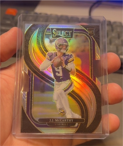 2024 Panini Select Premier Level #134 J.J. McCarthy Rookie — front