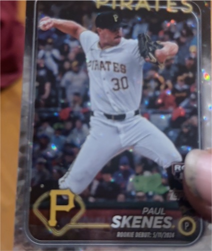 2024 Topps Chrome Update #USC27 Paul Skenes Rookie Debut — front