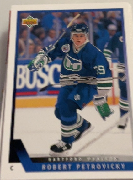 1993-94 Upper Deck #37 Robert Petrovicky Hartford Whalers — front