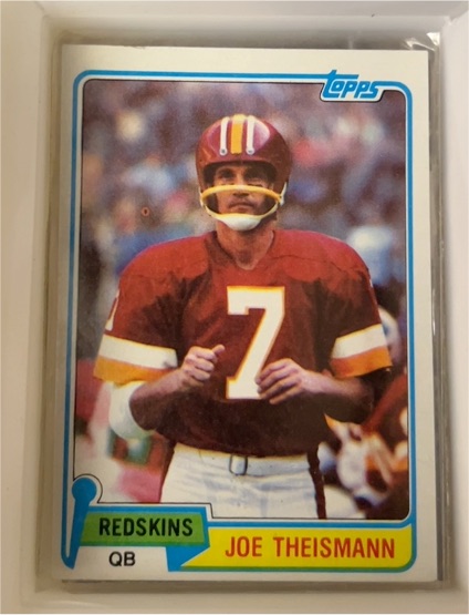 1981 Topps #165 Joe Theismann — front