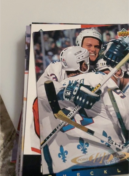 1993-94 Upper Deck #220 100 Point Club Checklist Mats Sundin — front