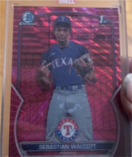 2023 Bowman Chrome #BCP-189 Sebastian Walcott — front