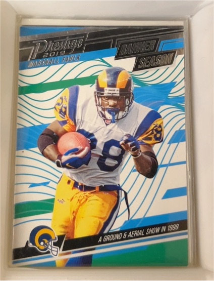 2019 Panini Prestige Banner Season #BS-MF Marshall Faulk — front