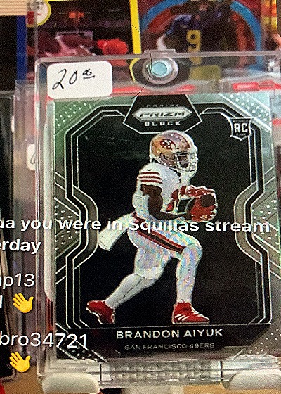 2020 Panini Chronicles Prizm Black #PB-14 Brandon Aiyuk — front