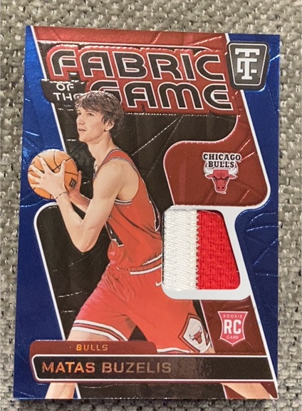 2024-25 Panini Totally Certified Fabric of the Game #FGR-MBZ Matas Buzelis — front