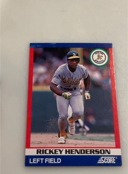 1991 Score 100 Superstars #10 Rickey Henderson — front