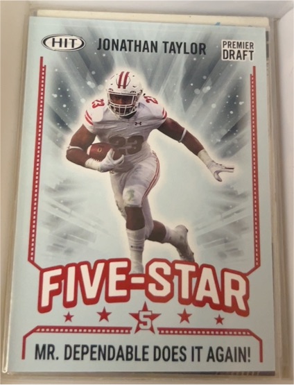 2020 Sage Hit Premier Draft #41 Jonathan Taylor Five-Star — front