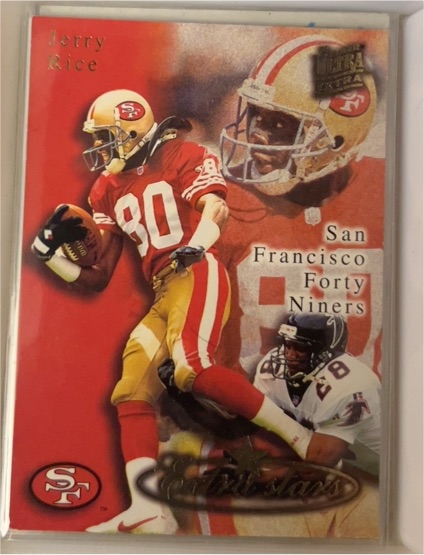1995 Fleer Ultra Extra Stars #524 Jerry Rice — front